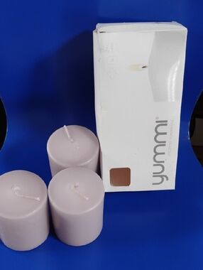 Yummi Unscented Pillar Candles - Light Lavender Set